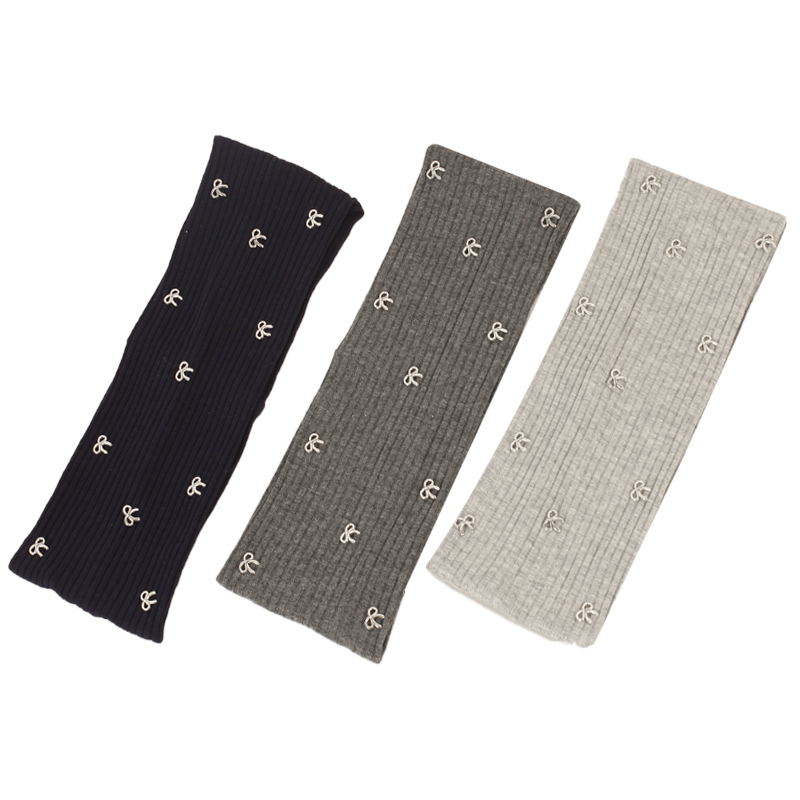 Geebro Women Metal bow Ribbed Headbands HairBands Casual Elastic Headwear Ladies Vintage Head Wraps Hair Accessories