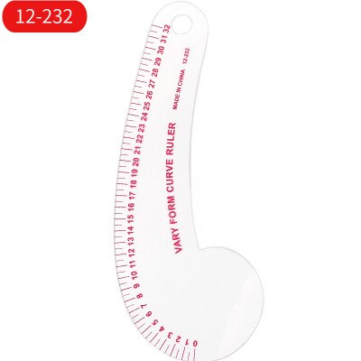 Qsezeny set de cusut curba franceză riglă mașină de cusut instrument de cusut multifuncțional riglă de tăiere probă de îmbrăcăminte riglă metrică: 12-232
