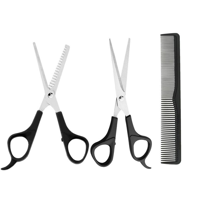 Afgeronde Tips Shear + Dunner Schaar + Kam/Set Pet Grooming Schaar Set Hond Kat Professionele Haar Snijgereedschap: Default Title