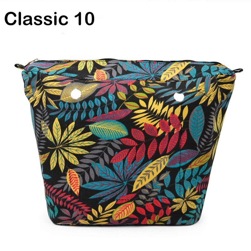 Classic Mini Zipper Pocket for Big Mini Obag Waterproof Floral Canvas Inner Pocket Inner Lining Insert for O bag: classic 10