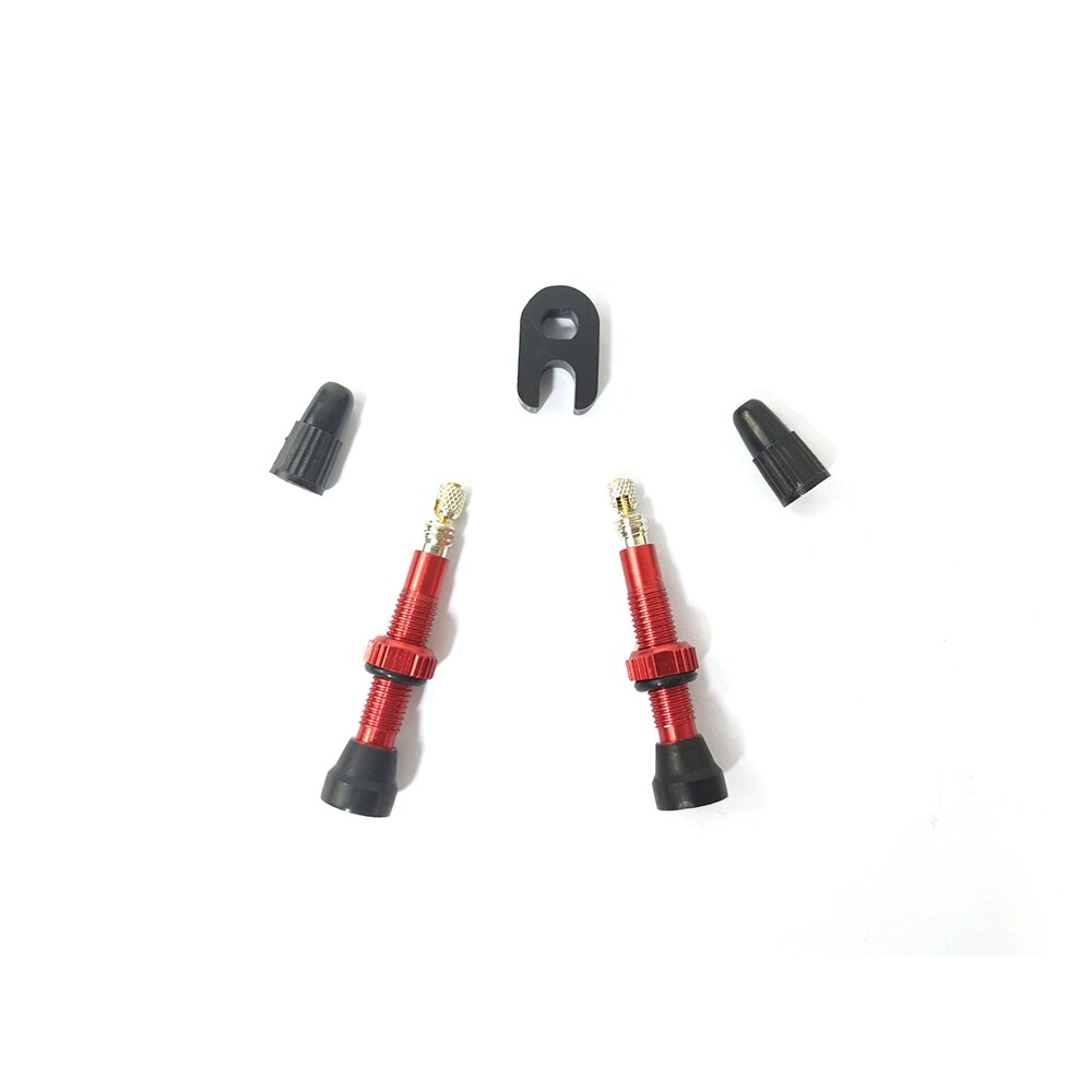 Tubeless Presta valve for MTB Mountain bike Road bike Aluminum Alloy Presta valve 36mm 60mm Red AL valve