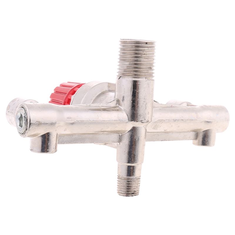 Dubbele Outlet Buis Legering Luchtcompressor Schakelaar Drukregelaar Valve Fitting