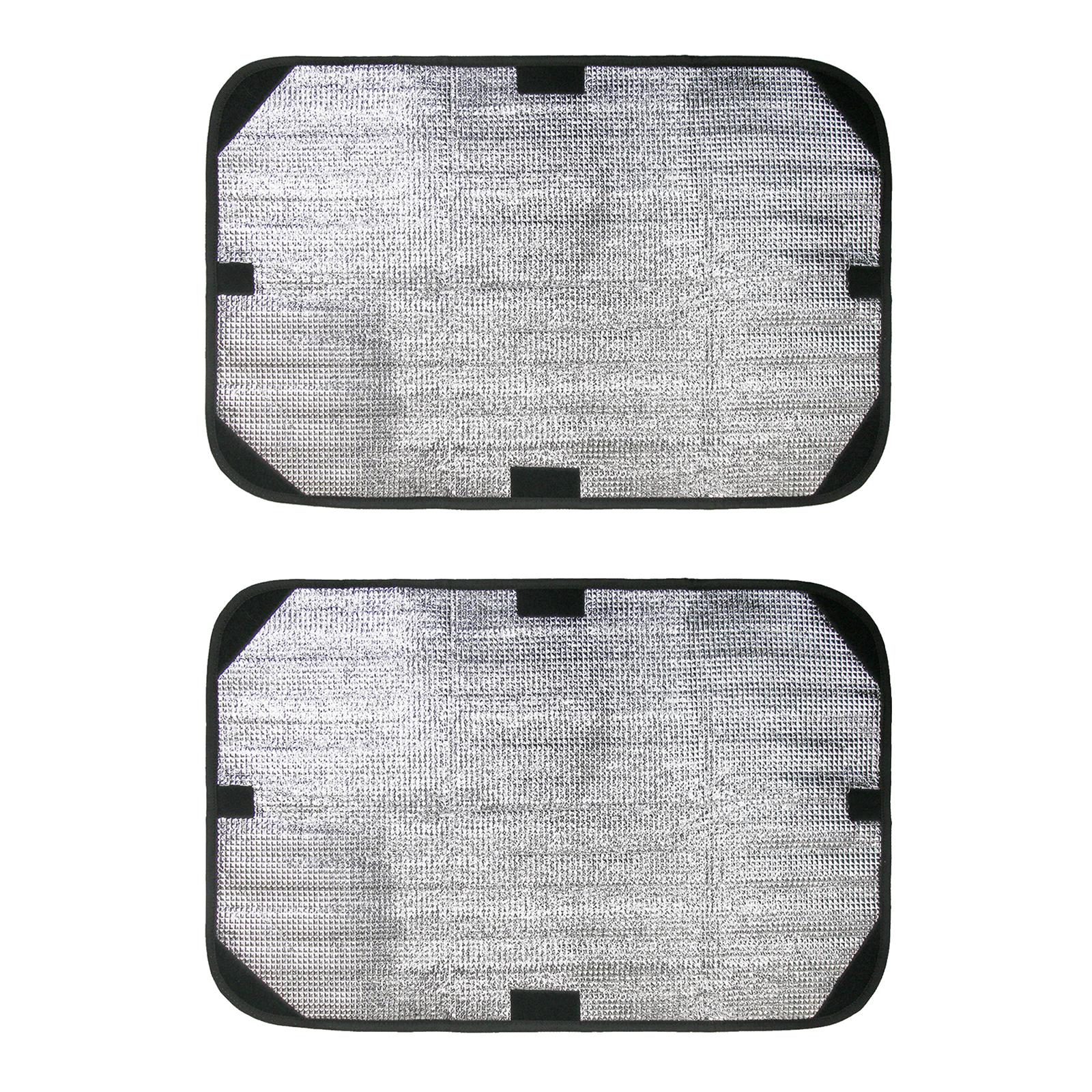1Pair RV Door Window Shade Cover 15.94x24.41inch UV Sun and Heat Reflector Double-Layer Sun Shade Fit for Trailer Travel Camper