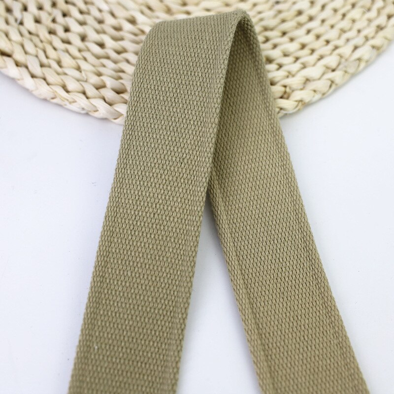 Sangles en coton et Polyester de 2M 45mm 2-2.5mm d&#39;épaisseur, pour sac à dos, étiquette, bande polarisée, accessoires de couture, bricolage: Beige-45mm