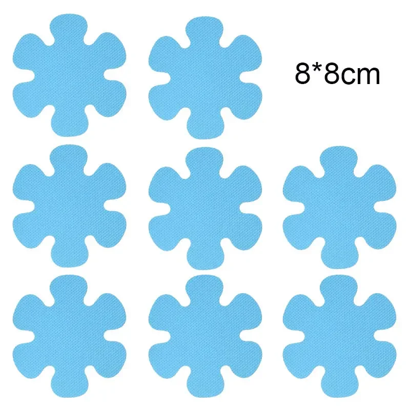 6/12/20PCS Anti Slip Bathtub Stickers Waterproof Flower Shaped Self-Adhesive Safety Shower Anti-Slip Appliques for Home Bathroom: Yellow / 400MMx800MM