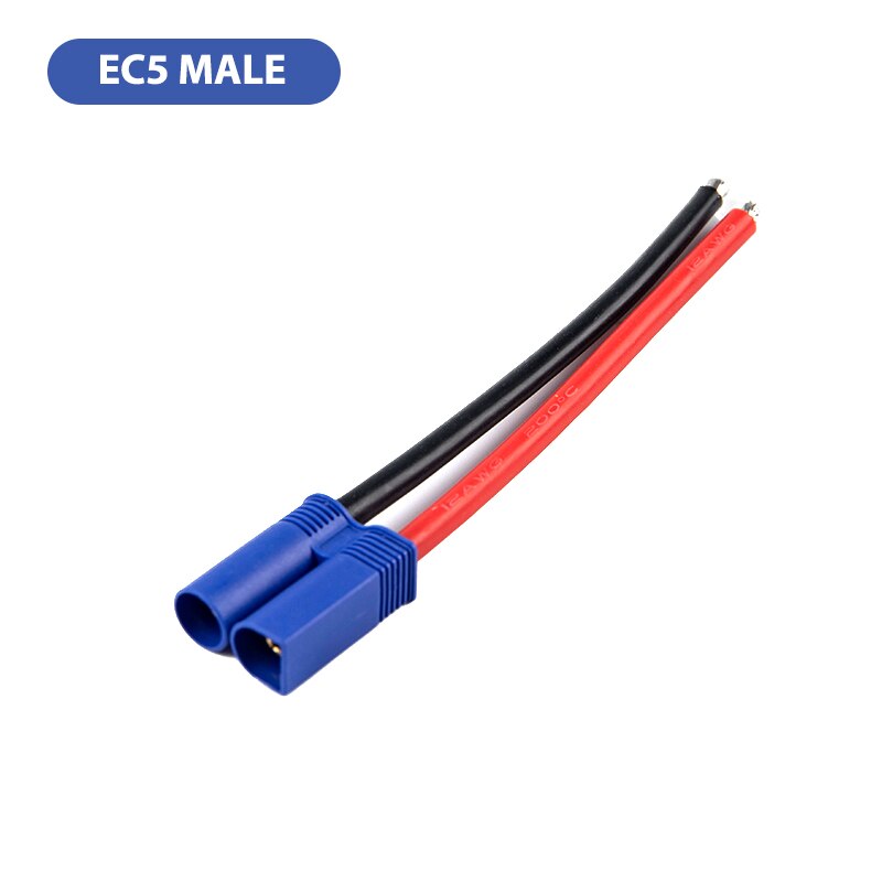 Connecteur mâle/femelle EC2/EC3/EC5, câble en queue de cochon, fil de Silicone, batterie RC Lipo, offre spéciale,: EC5 female
