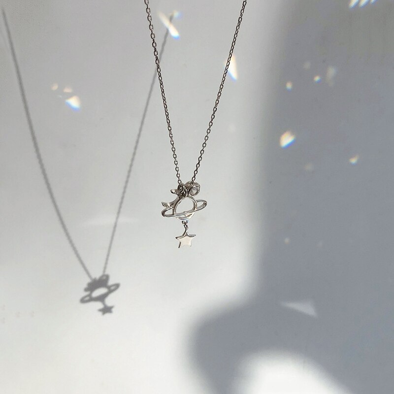 Anenjery Dubbellaags U-Vormige Thai Zilveren Ketting 925 Sterling Zilveren Korte Sleutelbeen Ketting Charme Ketting Voor Vrouwen S-N530