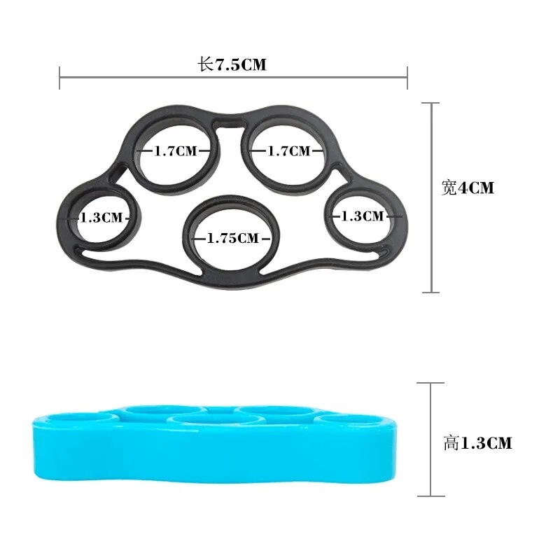 Silicone Doigt Pince Gym Main Poignée Résistance Bande Poignet Civière Élastique Cinq Doigt Expander Force Formateur Exercice
