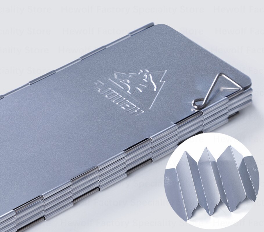 Hewolf outdoor camping kachel winddicht schild opvouwbaar lichtgewicht kachel windscherm kachel gereedschap draagbare kook bbq accessoires