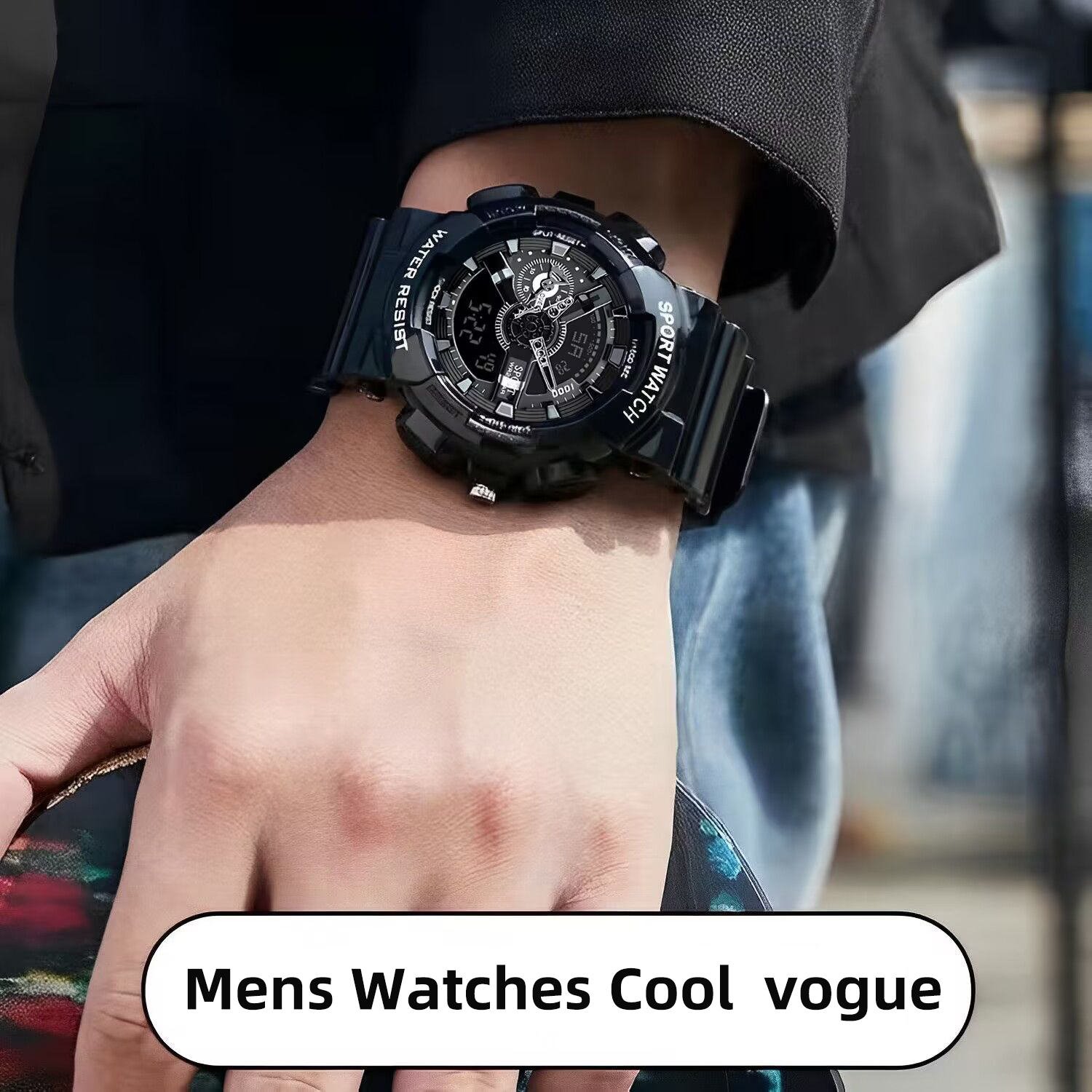 Achengy Jugend Sport Digitaluhr Männer stoßfest wasserdicht Doppel armbanduhren LED Wecker Herren uhren coole