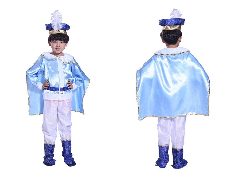 Cocuk Boys Hindistan Arap Aladdin Prens Kral Kostum Cocuk Cosplay Sahne Performansi Masquerade Parti Cadilar Bayrami Arap Kiyafetleri Seti Grandado