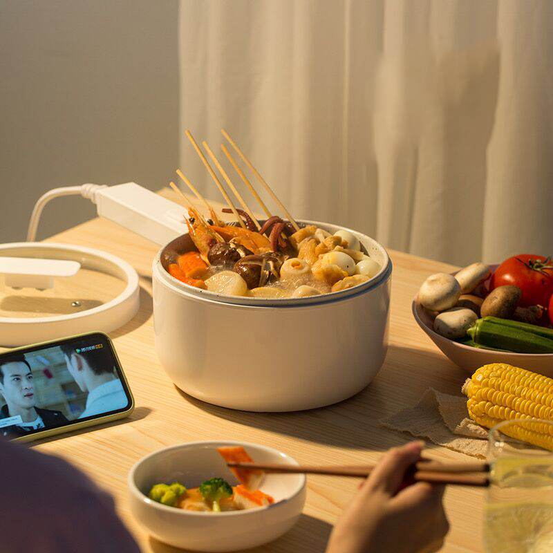 Household 1.5L Electric Cooker 220V Multifunctional Electric Cooking Pot 700W 2 Gears Firepower Mini Rice Cooker