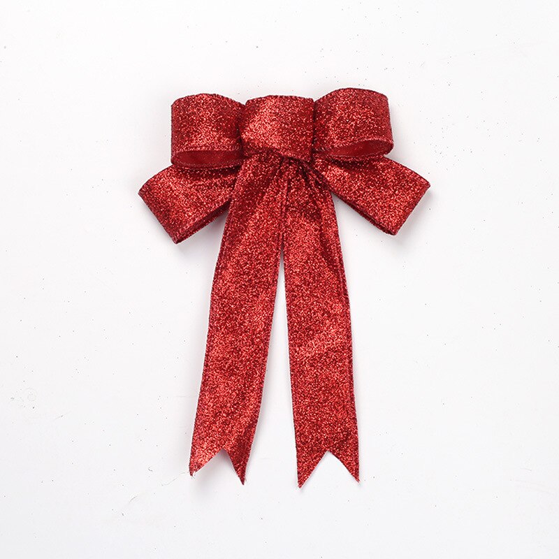 B-julesløjfer juletræ bånd sløjfe sløjfe blomsterindpakning til bryllup begivenheder fødselsdag dekoration godt år: Rød 2