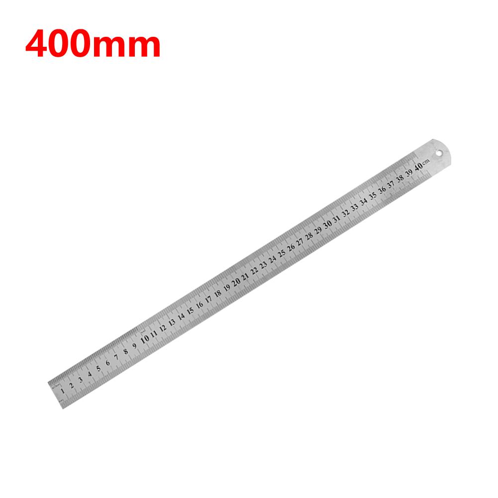 Metal Ruler Stainless Steel Straight Ruler 150mm-500mm Student Rulers Precision Double Sided Measuring Tool For Woodworking Draw: Burgundy