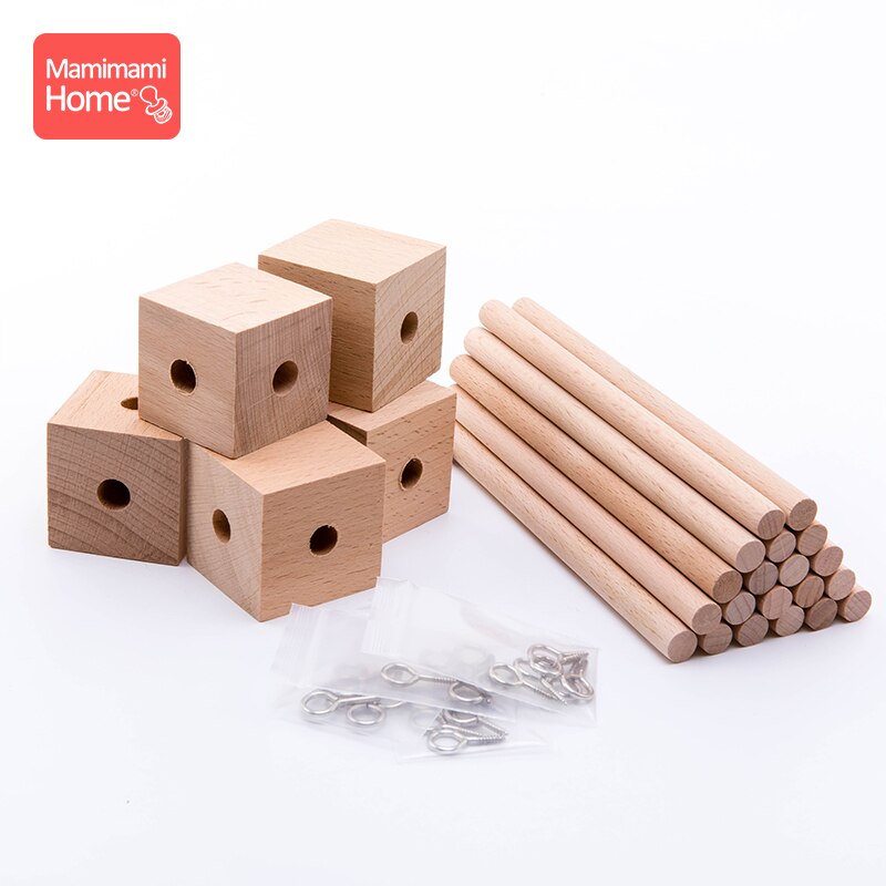 Set of 10 Wood Baby Mobile Hanger Baby Crib Mobile Hanger Frame Mobile DIY Baby Mobile Holder In Natural Wood Crib bell