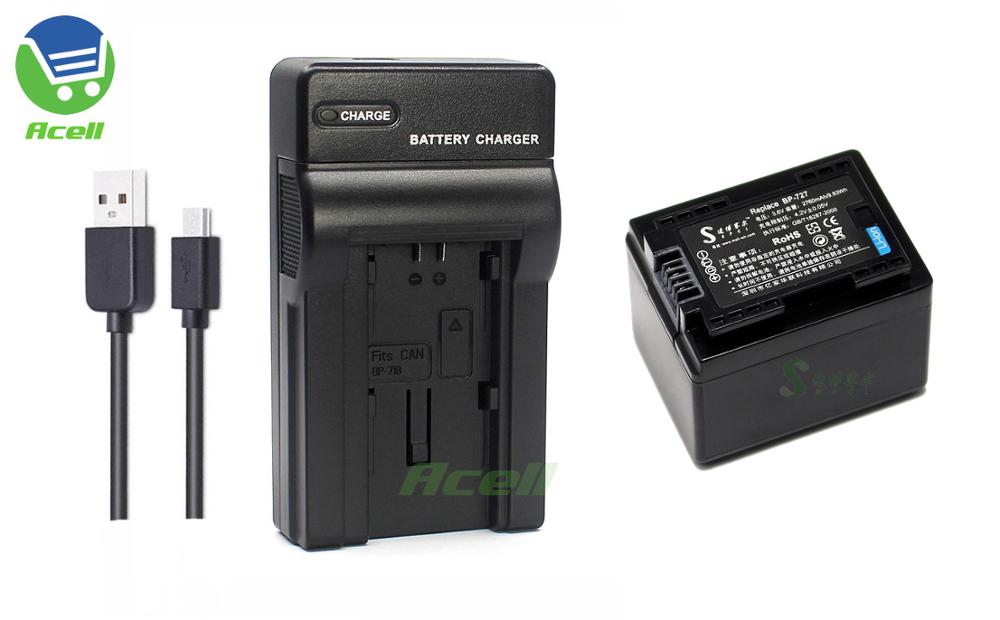 BP-727 Battery for Canon LEGRIA HF R86 R806 R76 R706 R66 R47 R48 R406 R36 R38 R506 M52 M60 Camcorder Compatible BP-709 BP-718: 1Battery 1Charger