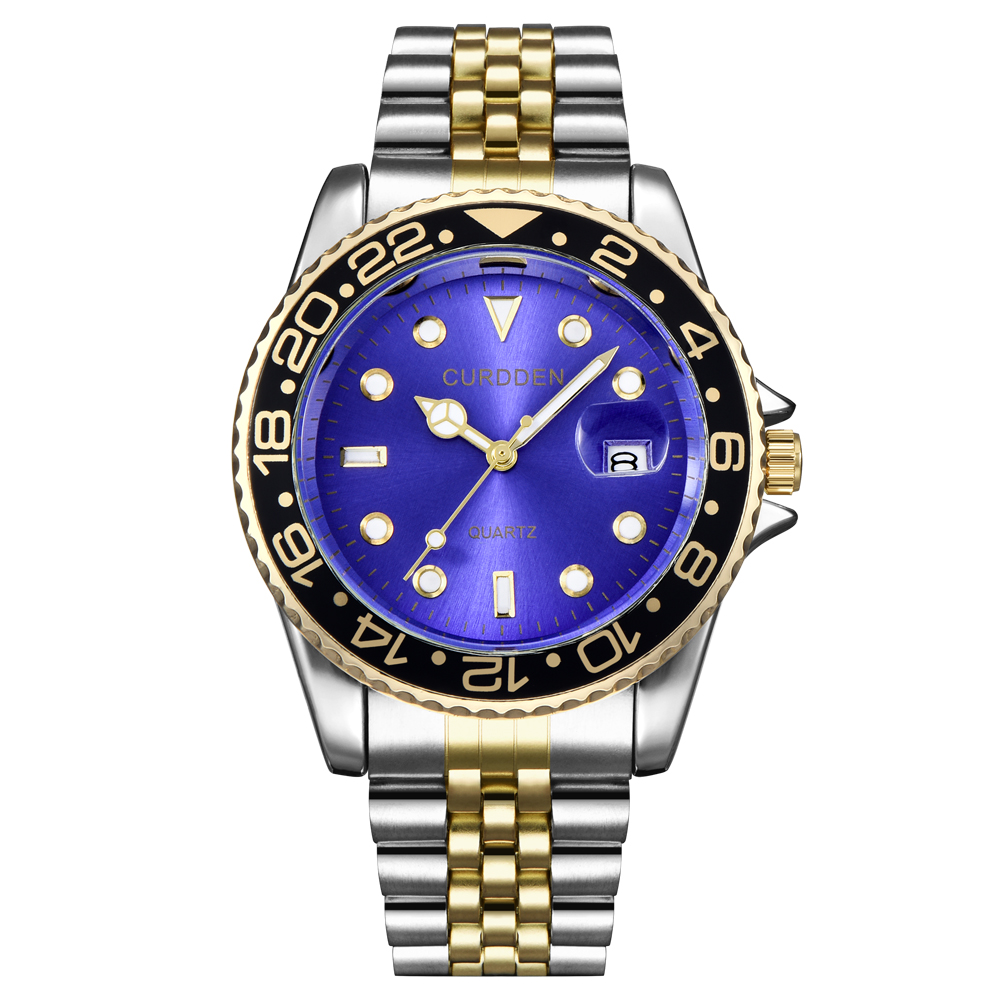 Mannen Beroemde Horloges Studenten Jongens Mode Roestvrij Stalen Band Casual Kalender Quartz Horloge Groen Relogios Masculinos 2024: Overigen