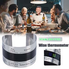 Stainless Steel Wine Thermometer Bracelet Thermometer Bottle Beer Thermometer Wine Bottle Temperature Thermometer