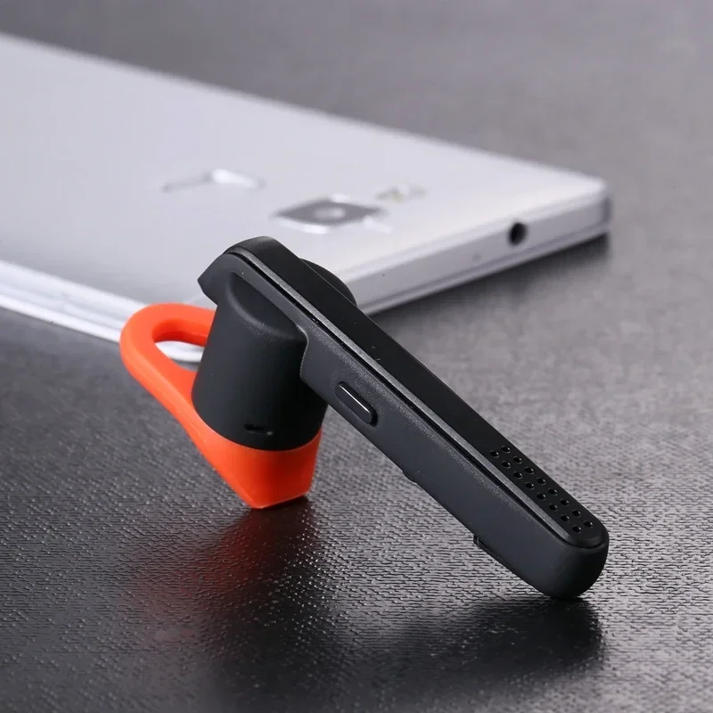 sprechen 45: Kabelloser Einzelohr-Bluetooth-Kopfhörer, Geschäft-Headset, HD-Kopfhörer mit Sprachgeräuschunterdrückung, extrem langes Geschäftstreifen: Schwarz