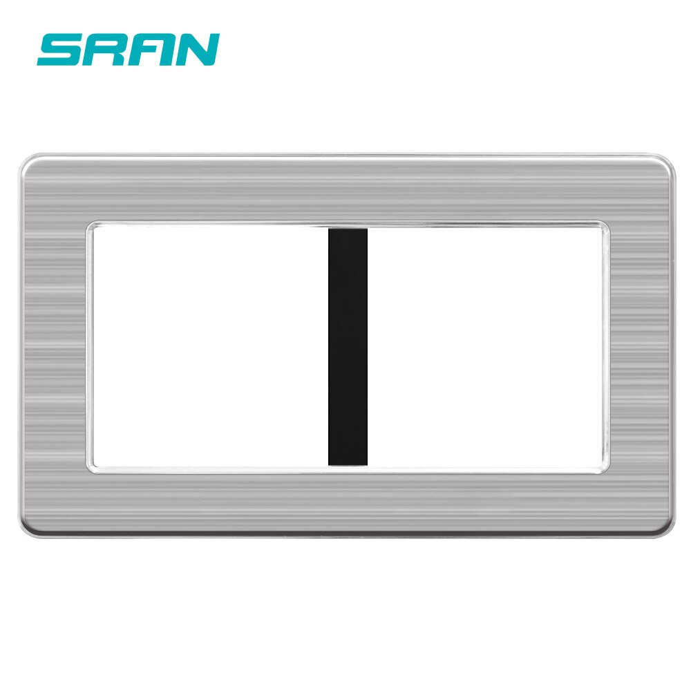 Sran blankt panel med montering av jernplate 146mm*86mm sølvbørstet rustfritt stål bryterkontaktpanel