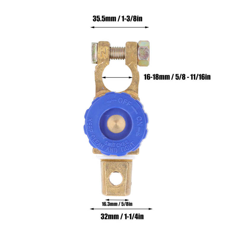 Battery Terminal Switch Battery Cut Off Switch Pure Copper Universal Leakage Loss Proof for Cars