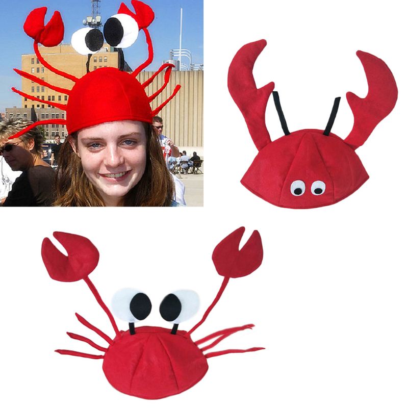 Vuxna barn faux filt hatt 3d hummer languster krabba skaldjur cosplay mössa med klor