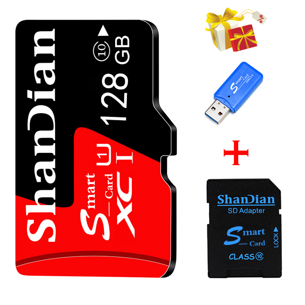 Tarjeta de memoria Ultra MicroSDXC UHS-I C10 Full HD A1 tarjeta MicroSDHC C4 de alta velocidad tarjeta Flash Trans para teléfono Android: 128 GB
