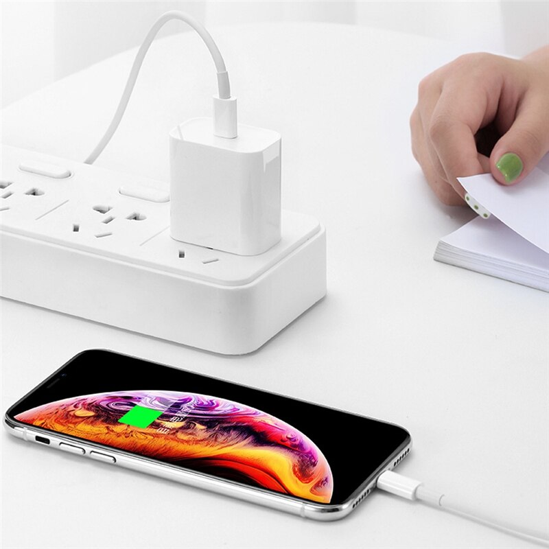 10 PCS/LOT Original 20W Fast Charging PD Charger Cable USB C EU US Travel Power Adapter