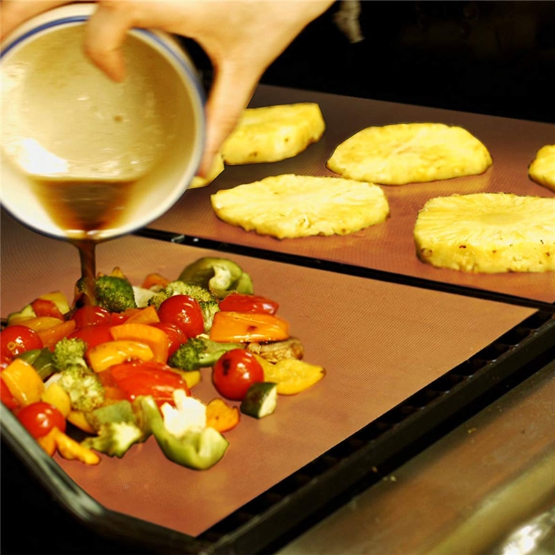 Genanvendeligt non stick bagepapir høj temperatur resistent teflon ark wienerbrød bagning oliepapir grill bagemåtte bageværktøj