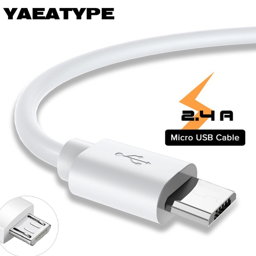 1M Micro Usb Cable 2A Mobile Phone Cables for Huawei Honor Y9 8X 7X 6X 7C 7A Meizu M6 Note Mikro Usb Kablo Cabel: 0.25m