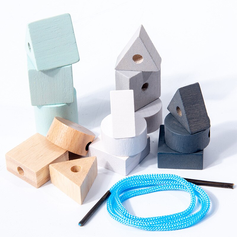 Viaggio Scatola di Latta Modello di Puzzle Del Bambino Di Legno Di Puzzle Colorato Tangram Giocattolo Per Bambini Educazione Montessori di Smistamento Giochi Giocattoli del Regalo Dei Bambini