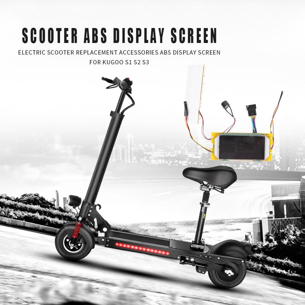 Scooter elétrico abs painel de exibição tela acessórios substituição para kugoo s1 s3 scooter elétrico tela exibição