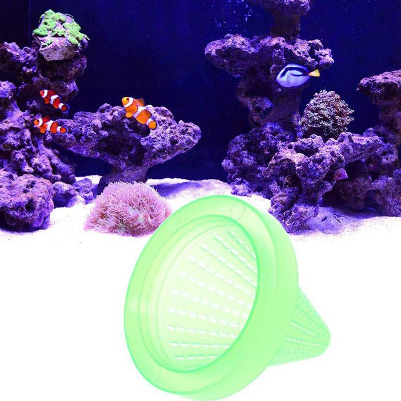 1pc Plastic Tapered Plastic Hopper Feeder With Suction Cup Aquarium Red Worm Feeding Feeder Funnel Cup Fish Tank Supplies