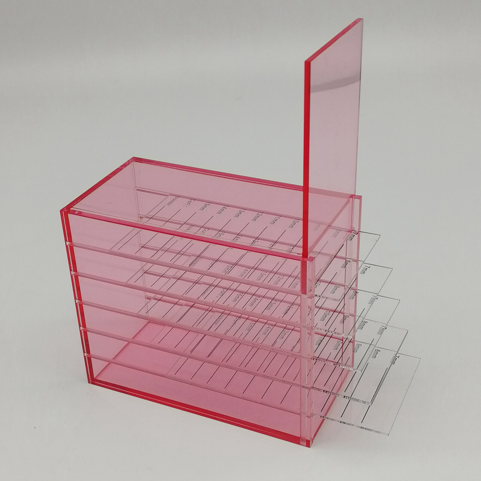 Acrylic 5 Layer Eyelash Storage Case Box Container Holder White pallet: Transparent pallet