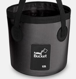 12L 20L Outdoor Draagbare Vouwen Emmer Waterdichte Tas Opvouwbare Water Emmer Vissen Camping Wandelen Reizen Auto Wassen Wastobbe: 12L-black