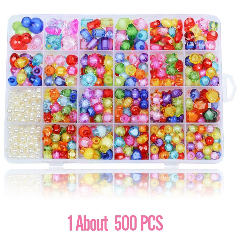 24 grade artesanal frisado brinquedos para crianças hama contas crianças artesanato diy pulseira colar fazer jóias kit meninas presente: Marrom