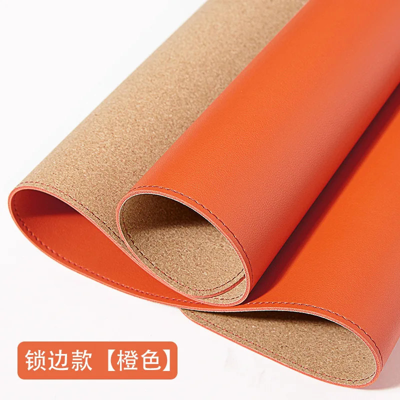 2024New office Mouse Pad 90x45/80x40cm PC Mousepad XXL Computer Waterproof Table Pad PU Leather Large Desk Mat Double-sided: XXL / BROWN