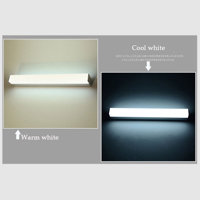 Moderne cosmetische led spiegellamp 12w 16w 22w waterdichte wandlamp badkamerverlichting  ac85-265v aluminium + pc-afdekking