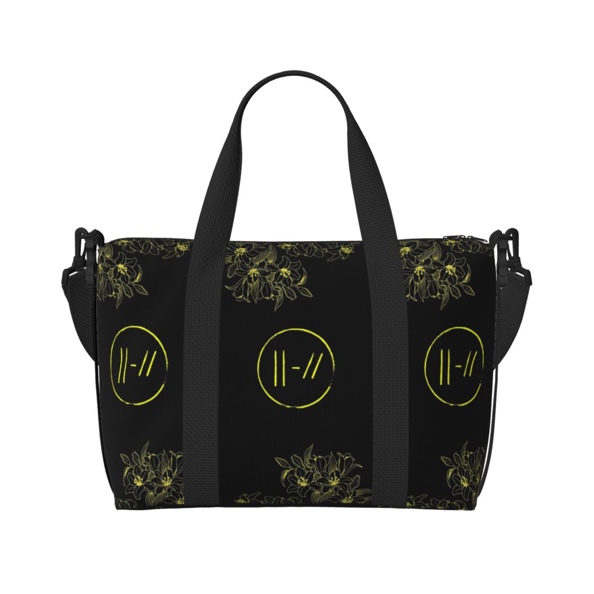 Sac fourre-tout personnalisé T-Twentys One P-Pilots Circle pour femmes, sacs de voyage de grande capacité pour plage et gymnastique: vert