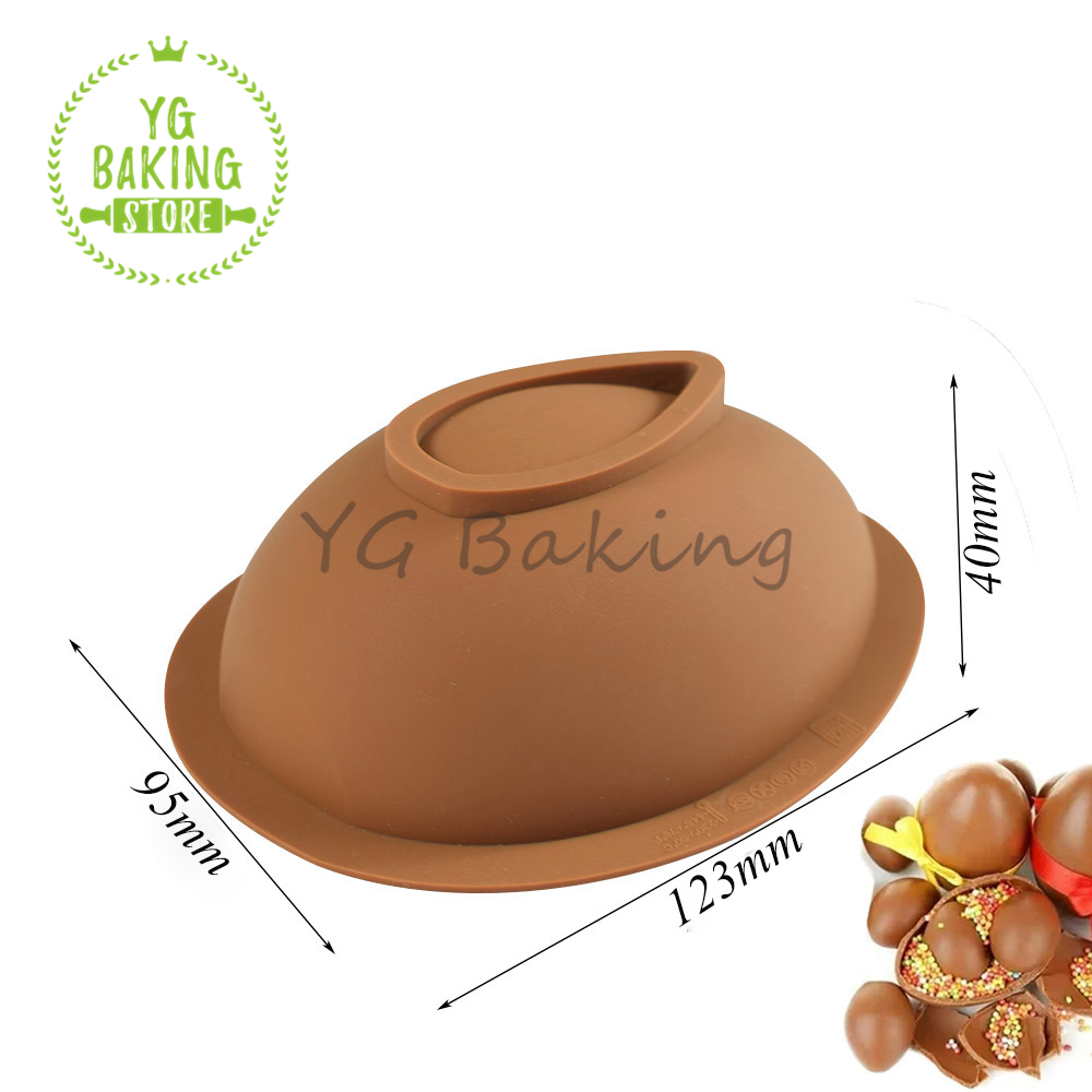 Dorica, varios huevos de Pascua, de molde para Mousse de Chocolate, bricolaje, rompible, molde de silicona para dulces, herramientas de decoración de pasteles, utensilios para hornear: Transparente