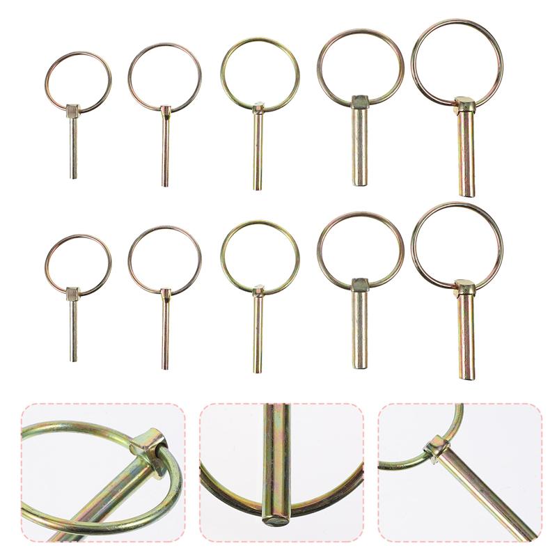 10pcs Heavy Duty Lynch Pin Shaft Locking Pin Trailers Truck Mower Pin Accessory