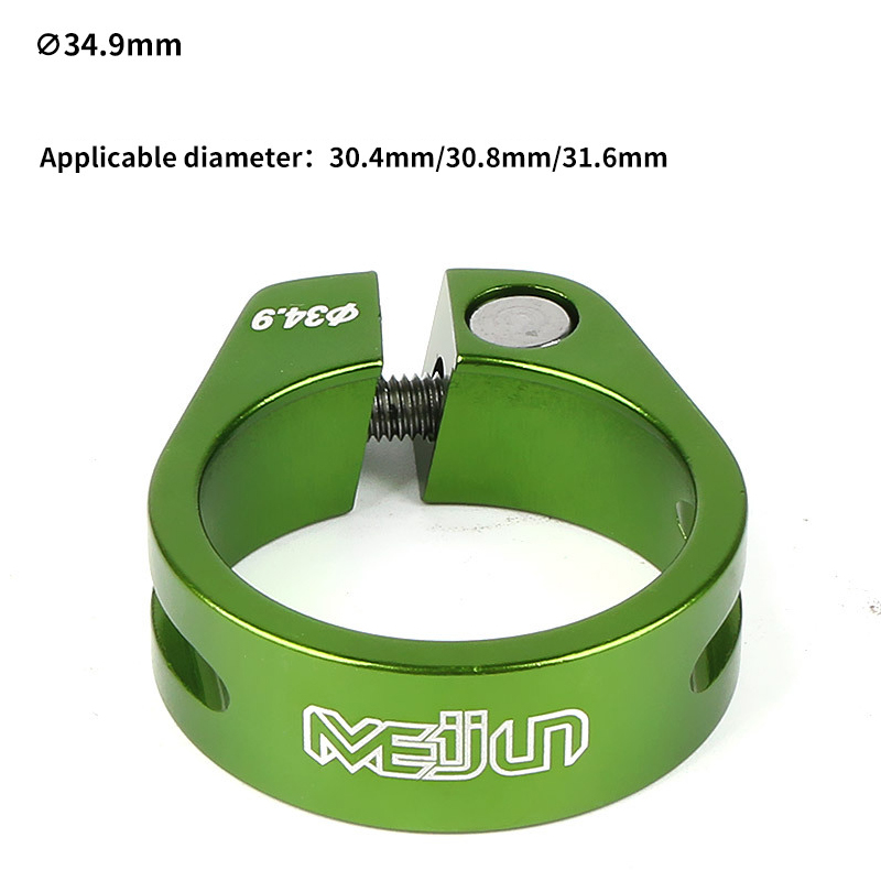 Racefiets Zadelpen Lock Road Zadelpen Clip 31.8 34.9Mm Schroef Zitbuis Clip Mountainbike Zitbuis Clip Fiets seat Onderdelen: Green-34.9mm