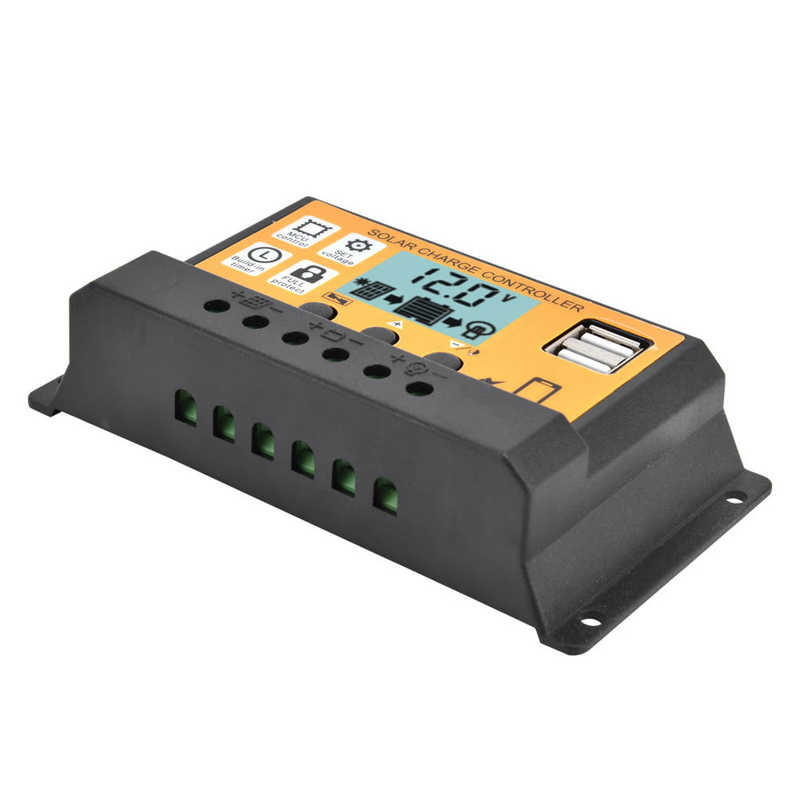 Solar Charge Controller Solar Panel Charge Controller Charging Control Regulator Smart Charge Controller LCD Display for