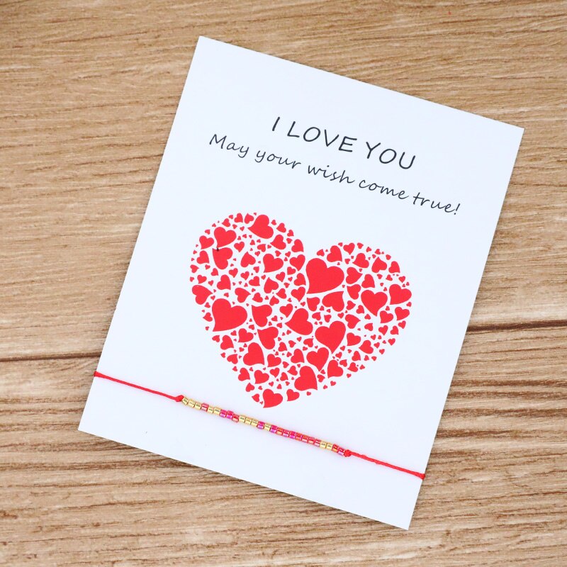 I Love U Morse Code Armband Gevlochten Rood Touw Koord Minimalistische Armband Vrouwen Mannen Vriendschap Lover Paar Sieraden