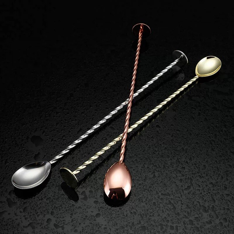 Bar Soul-cuchara especial para cóctel mojito, cuchara mezcladora de acero inoxidable con función de machacado, herramientas profesionales de Bartender