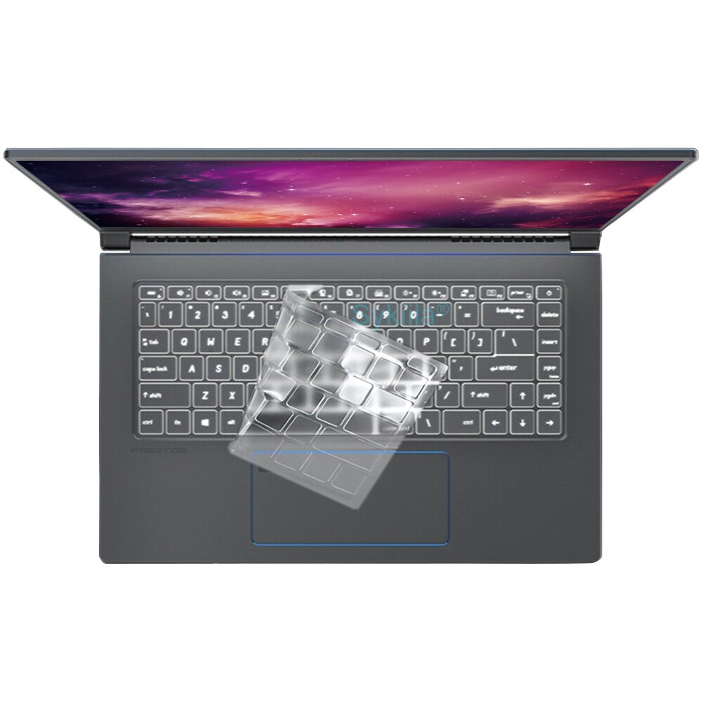 Keyboard Cover for MSI Modern 15 Prestige 14 15 A10M A10R8 Black Clear Transparent Silicone TPU Skin Case Protective Laptop
