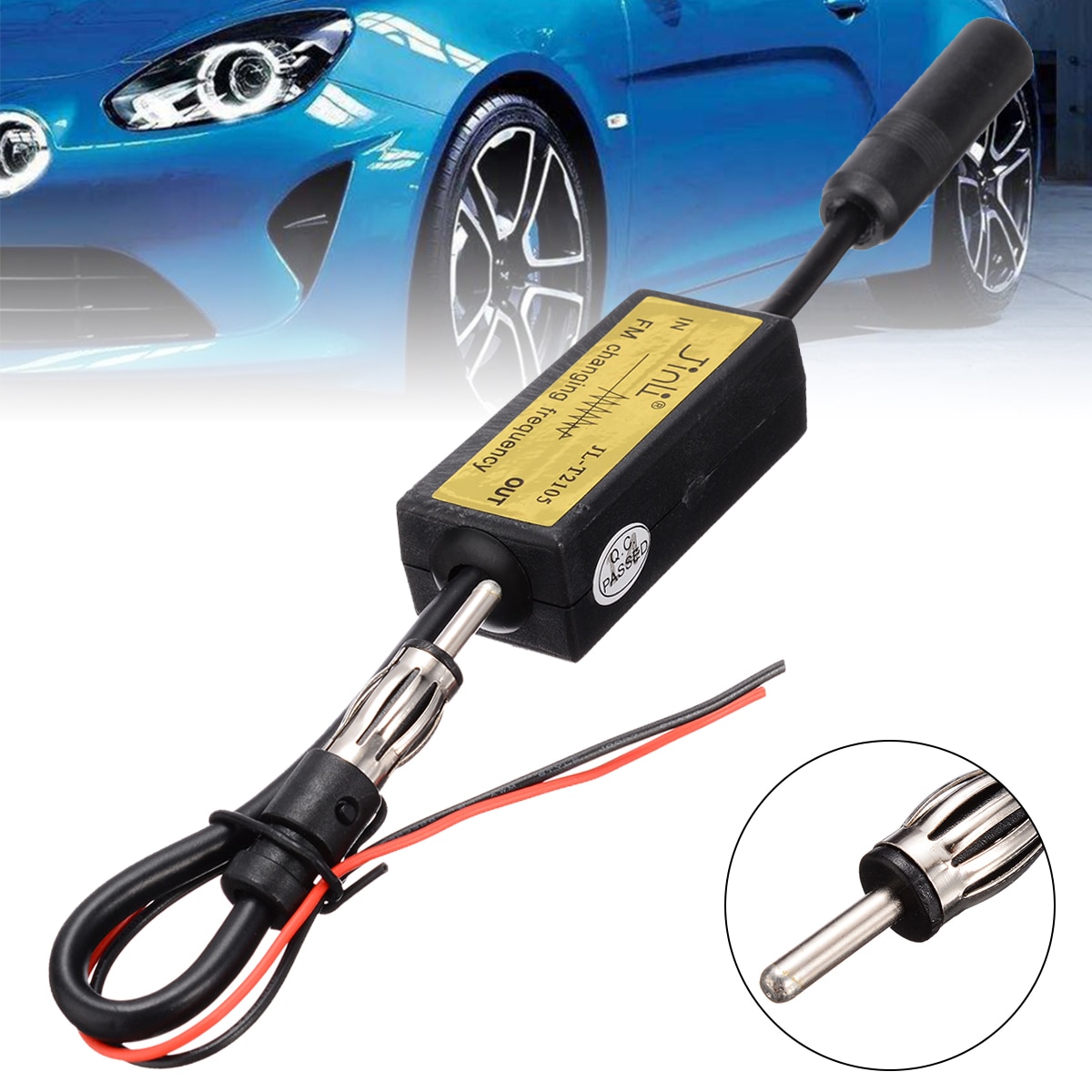 Expansor de frecuencia de banda FM para Radio de coche, convertidor de FM88-108Mhz negro para accesorios electrónicos japoneses, 1 unidad