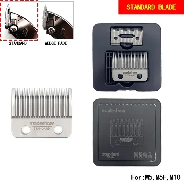 Madeshow Kulilang M5(F) M10 R66 R77F Wedge Fade Blades Hair Clipper Ultra Thin Blade Trimmer Replacement Original Cutter Head: Red