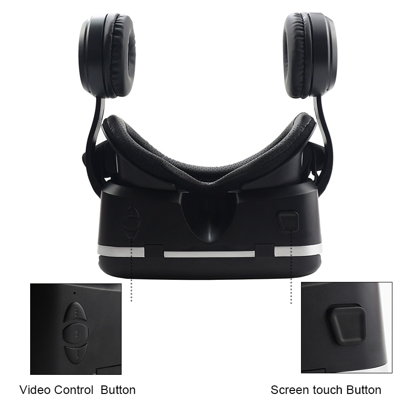 Shinecon 6.0 virtual reality smartphone 3d briller vr headset stereo hjelm vr headset med fjernbetjening til ios android