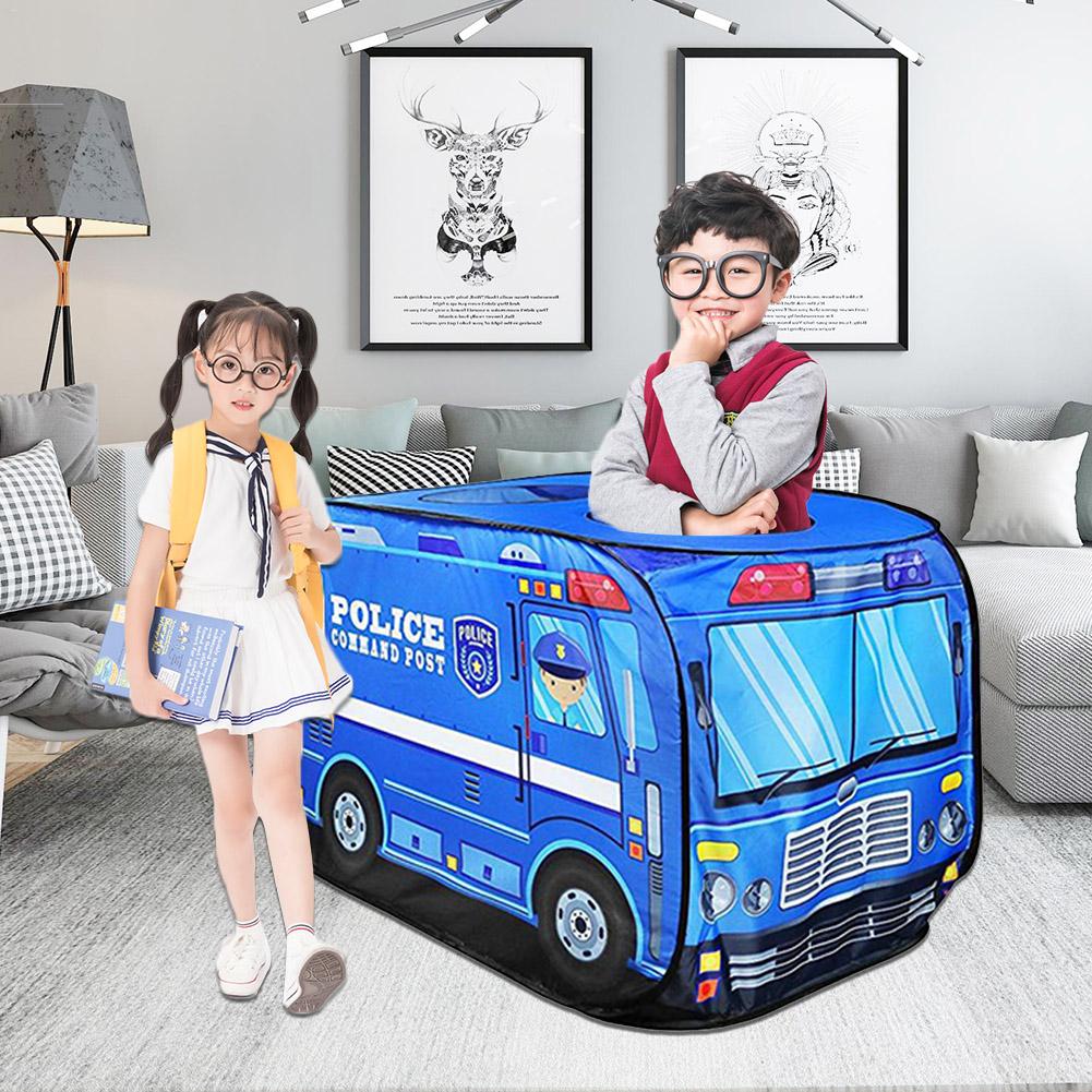 Kid Tent Pop Up Play Tent Toy Outdoor Foldable Playhouse Cloth Fire Truck Police Car Game House Bus Tent For Kids